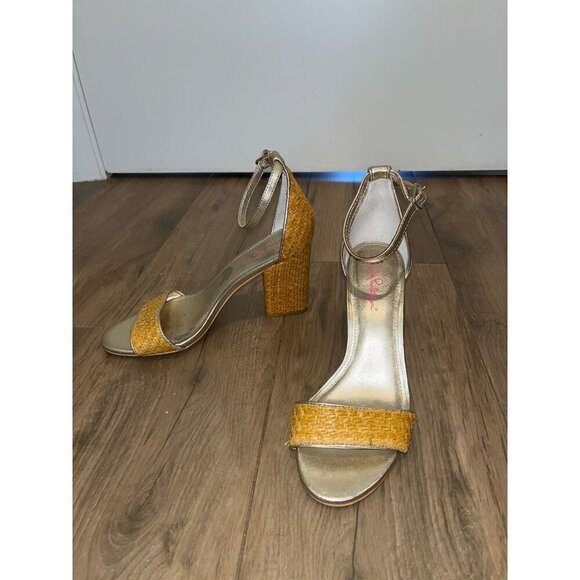 LIlly PulitzerAmber Lynn Womens Woven Block Heel Sandals  Size 8 - Picture 3 of 8